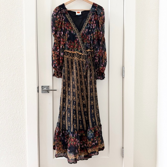 Farm Rio for Anthropologie Side Slit Maxi Dress Size S - Picture 6 of 13
